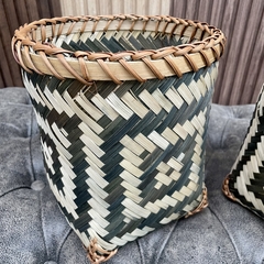 Canasto Fibra Natural Bamboo Set x 2 25 CM en internet