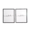 cuadros nordico minimalista Inhale Exhale Blanco Negro living