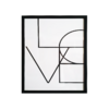 cuadros decorativos modernos Love Blanco Negro amor living