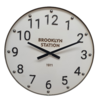 Reloj de Pared Madera Blanco Borde Negro 60 cm Brrooklyn