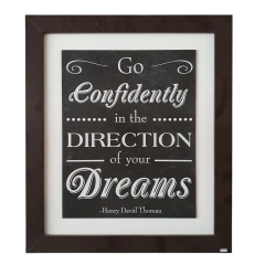 Cuadro Frase Sueños cuadrado marco madera C6070