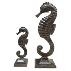 Imagen de Figura Caballito de Mar Decorativo negro 29cm y 19cm