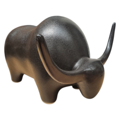 Figura Toro Decorativo Cerámica Negra 26x16 cm - comprar online