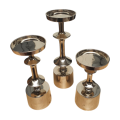 Set de Candelabros de Aluminio Modernos x3 Decoración - comprar online