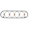 Perchero Metal 5 Botones Madera