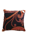 Almohadon Decorativo Tejido Negro/lacre 40 cm