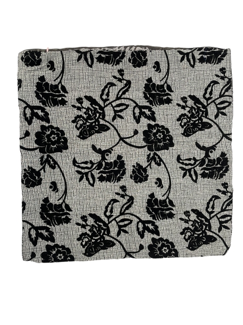 Funda Almohadon 40 cm Flores Negras