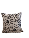 Almohadon Decorativo Blanco/Negro flores 40 cmx 40cm