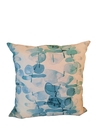 Almohadon Decorativo Lino Flores Aqua 45 cmx 45 cm