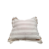 Almohadon tusor rayado crudo beige 50 x 50cm