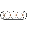 Perchero Metal 4 Botones Madera