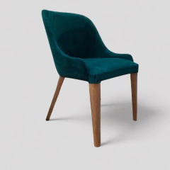 Silla Madera Guatambu Tapizada Pana Verde Musgo x 4 unidades - comprar online