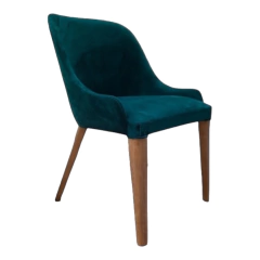 Silla Madera Guatambu Tapizada Pana Verde Musgo x 4 unidades