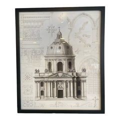 Cuadro Capitolio Marco Negro Con Vidrio 53 x 63 cm