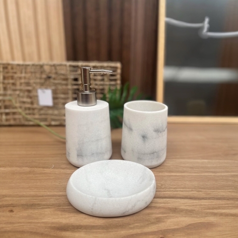 Set Para Baño Marmol 17 Cm