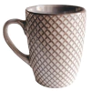 Taza Mug Cerámico 384ml Texturado Chocolate Microondas