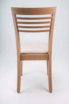 Silla Pino Asiento Tapizado Respaldo 3 Varillas en internet