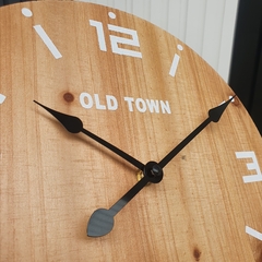 Reloj De Pared Madera Estilo Rústico Vintage 30cm Old Town - Jaspe Deco