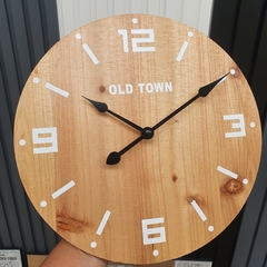 Reloj De Pared Madera Estilo Rústico Vintage 30cm Old Town en internet