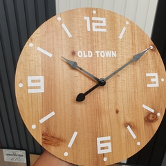 Reloj De Pared Madera Estilo Rústico Vintage 30cm Old Town - comprar online