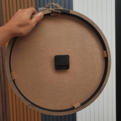 Reloj De Pared 39.5 Cm Estilo Madera Vintage Moderno Negro - comprar online