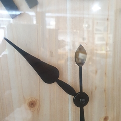 Imagen de Reloj De Pared 49.5cm Vidrio Madera Y Metal Vintage Moderno