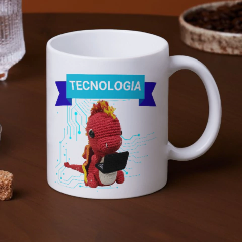 Caneca de cerâmica personalizada 325ml profissões na internet