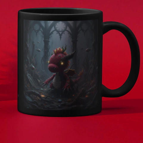 Caneca De Porcelana Mágica Semi Brilho Preta 325ml - Aterrorizante - Loja Dracco