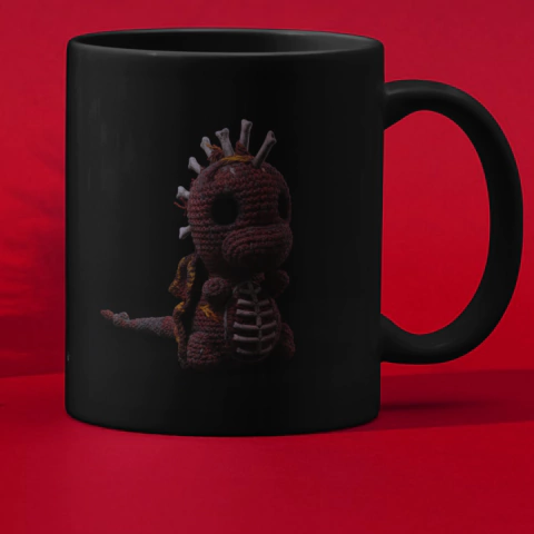 Caneca De Porcelana Mágica Semi Brilho Preta 325ml - Aterrorizante - loja online