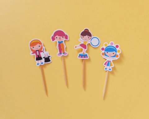 Mini Topper Circo Meninas