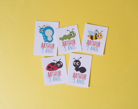 Adesivo Picnic Personalizado Insetos