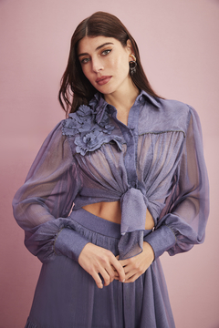 Camisa Skazi Detalhe Flores na internet