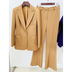 Conj. Alfaiataria Bege Golden Hour - comprar online