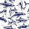 Tecido 116 - Tubarão Fundo do Mar