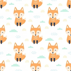 Tecido 120 - Raposa Animais