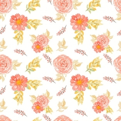 Tecido 125 - Flores Rosas Feminino