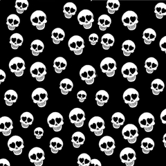 Tecido 291 - Caveira Preto