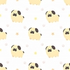 Tecido 56 - Pug Animais Cachorro