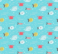 Tecido 81 - Peixes Fundo do Mar