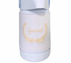 Capa para Garrafa Térmica 500ml Bordada Bege - comprar online
