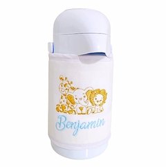 Capa para Garrafa Térmica 500ml Bordada Safari