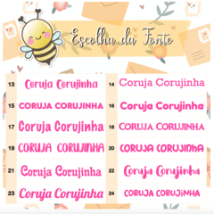 Porta Máscaras Duplo Tecidinho Floral Zíper Amarelo e Salmão - Coruja ou Corujinha