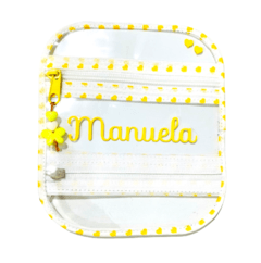 Porta Máscaras Duplo Corações Amarelo - comprar online