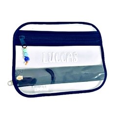 Porta Máscaras Cirúrgicas Descartáveis Duplo Azul Marinho