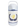 Capa para Garrafa Térmica 500ml Bordada Ramos Azul Marinho com Dourado - comprar online