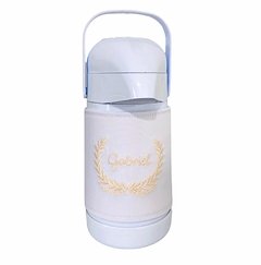 Capa para Garrafa Térmica 500ml Bordada Bege