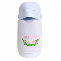 Capa para Garrafa Térmica 500ml Bordada Rosas
