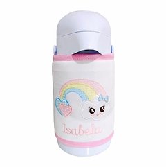 Capa para Garrafa Térmica 500ml Bordada Nuvem