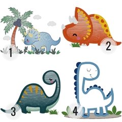Fralda de Ombro Bordada e Personalizada com nome no tema Dinossauro - comprar online