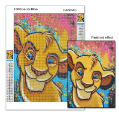 (2954) Pintura com Diamantes - Diy 5D Strass - Olaf - 30x40 cm